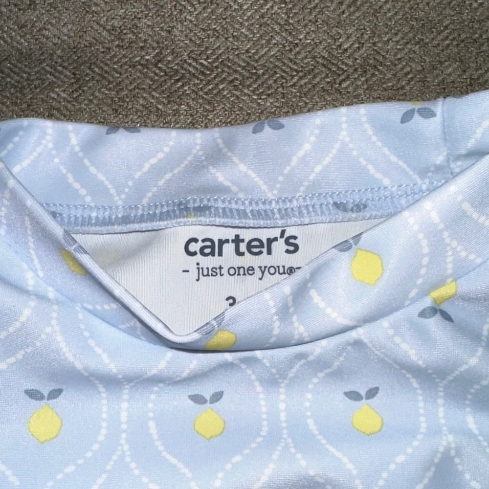 Carter's Light Blue and Yellow Kids Rashguard Set